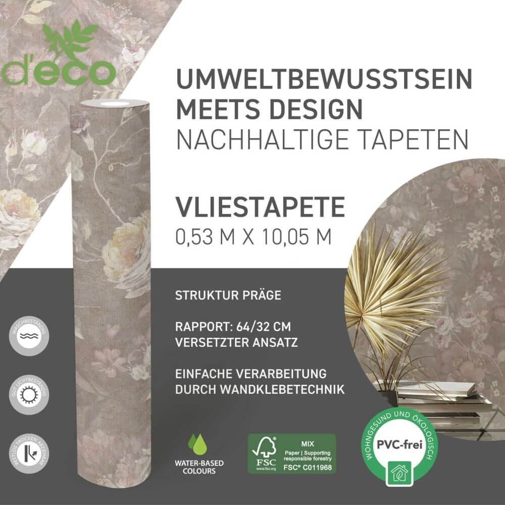 vliestapete natural living blumenmuster 386363_12