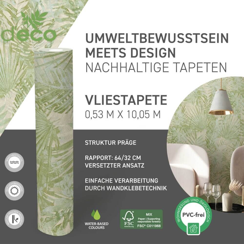 vliestapete natural living dschungelbltter 386381_12