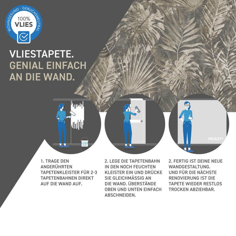 vliestapete natural living dschungelbltter 386383_11