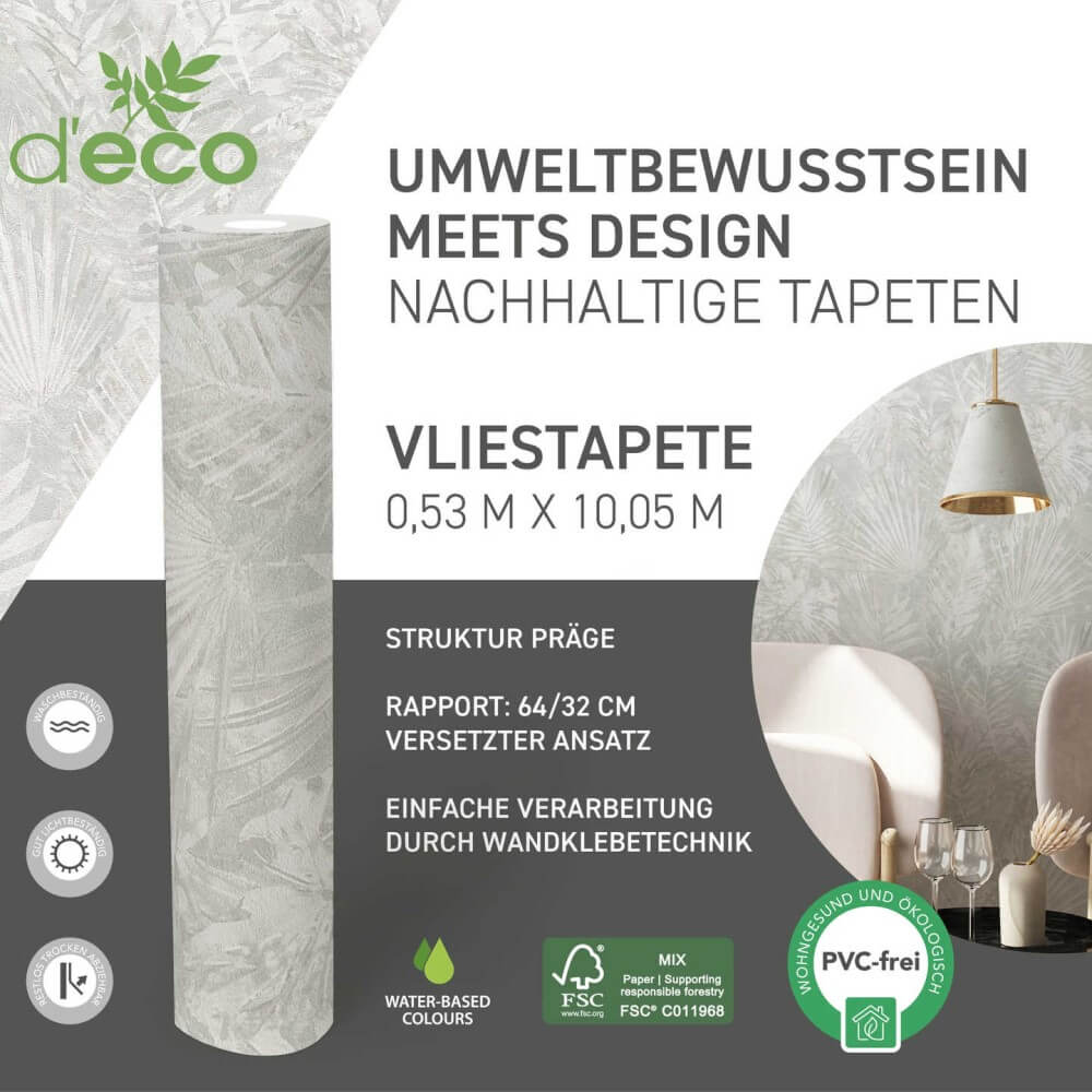 vliestapete natural living dschungelbltter 386384_10